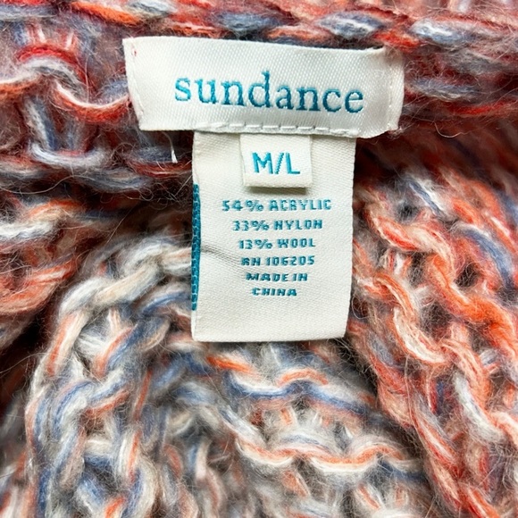 Sundance Ombre Wool Blend Knit Chunky Boho Hippie Open Front Cardigan Size M/L - Picture 3 of 7